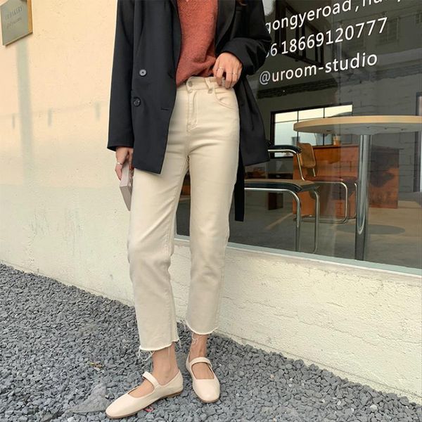 women's jeans 2021 spring casual beige high waist women fashion vintage autumn white cotton straight denim pants mom for, Blue
women's jeans 2021 spring casual beige high waist women fashion vintage autumn white cotton straight denim pants mom for, Blue