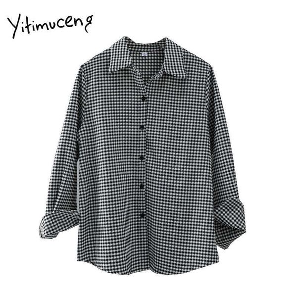 yitimuceng shirt and blouse womens korean fashion clothing houndstooth vintage long sleeve turn-down collar spring 210601, White
yitimuceng shirt and blouse womens korean fashion clothing houndstooth vintage long sleeve turn-down collar spring 210601, White