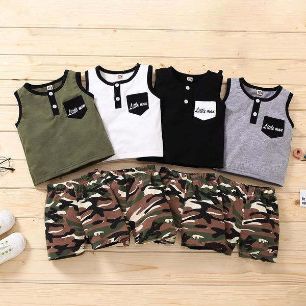 clothing sets baby boy's tracksuit tank&shorts set casual camouflage pattern printed pocket decorative running sportswear 1-5y, White
clothing sets baby boy's tracksuit tank&shorts set casual camouflage pattern printed pocket decorative running sportswear 1-5y, White