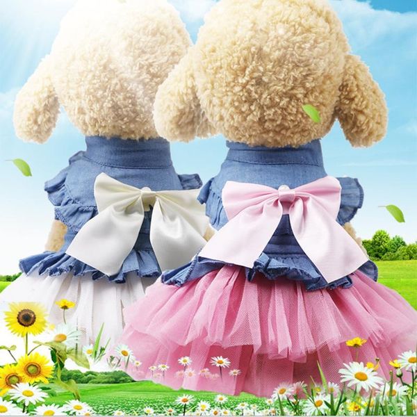 dog apparel dress pet puppy bowknot tutu small cat lace skirt princess summer denim clothes for chihuahua
dog apparel dress pet puppy bowknot tutu small cat lace skirt princess summer denim clothes for chihuahua