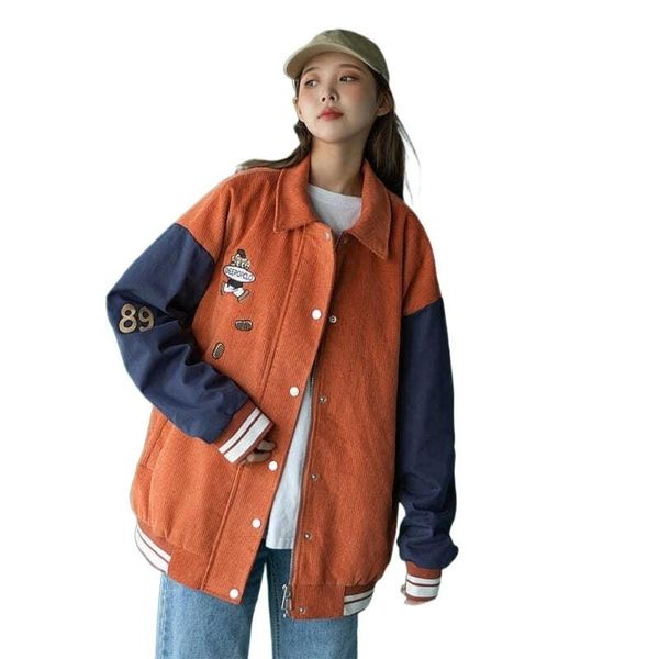 embroidery over size female's jacket patchwork casual women coats for autumn winter jackets korean women's baseball uniform, Black;brown
embroidery over size female's jacket patchwork casual women coats for autumn winter jackets korean women's baseball uniform, Black;brown