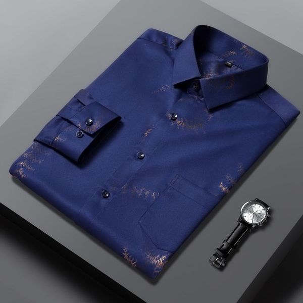 men's dress shirts 2021 spring non-ironing mercerized smooth light business bronzing printing long-sleeved casual shirt slim, White;black
men's dress shirts 2021 spring non-ironing mercerized smooth light business bronzing printing long-sleeved casual shirt slim, White;black