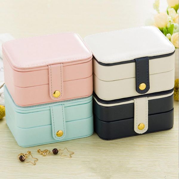 storage boxes & bins pu jewellery box for ring necklace earrings two layers jewelry organizer with mirror portable makeup case
storage boxes & bins pu jewellery box for ring necklace earrings two layers jewelry organizer with mirror portable makeup case