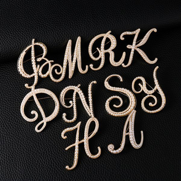 fashion gold color a-z letter brooches elegant pearls cute alphabet initial brooch pin women men party jewelry coat accessoriesdio chan cont, Gray
fashion gold color a-z letter brooches elegant pearls cute alphabet initial brooch pin women men party jewelry coat accessoriesdio chan cont, Gray
