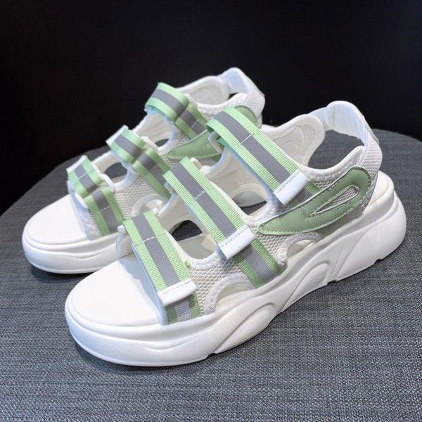 chunky sandals summer 2021 women reflective shoes female green adjustable hook &loop sandalias mujer, Black
chunky sandals summer 2021 women reflective shoes female green adjustable hook &loop sandalias mujer, Black