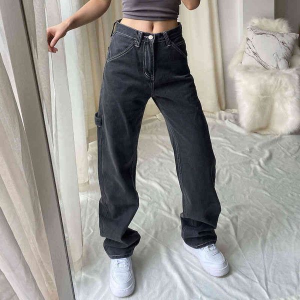 women's jeans high waist jeans design sense new trend black gray casual high wide leg straight loose tooling female y2k ss8g, Blue
women's jeans high waist jeans design sense new trend black gray casual high wide leg straight loose tooling female y2k ss8g, Blue