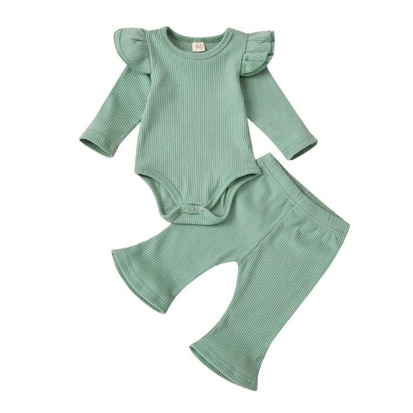 clothing sets autumn baby girl long flare sleeve solid romper +long pants outfits clothes for kids, White
clothing sets autumn baby girl long flare sleeve solid romper +long pants outfits clothes for kids, White