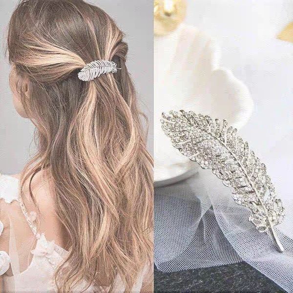 Adz korean temperament clips simple feather hairpin alloy back of the head diamond diamond hairpin student barrettes adult bangs clip head, Golden;silver
Adz korean temperament clips simple feather hairpin alloy back of the head diamond diamond hairpin student barrettes adult bangs clip head, Golden;silver
