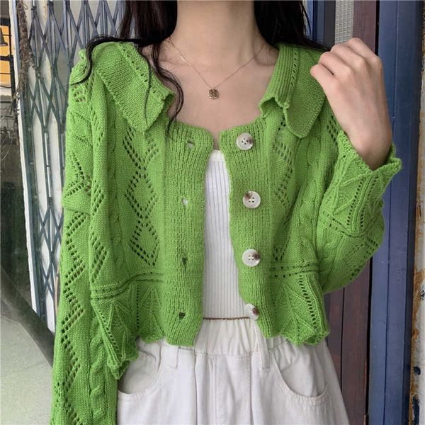 knitted cardigan sweater women solid short fashion korean style coat thin female clothes autumn winter 210604, White
knitted cardigan sweater women solid short fashion korean style coat thin female clothes autumn winter 210604, White