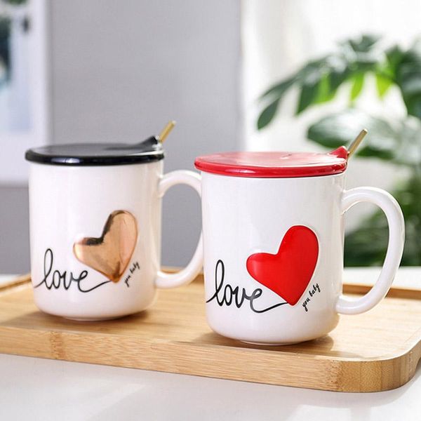 mugs 1pcs 400ml nordic ceramic coffee cup heart-shaped love couple with lid and spoon creative milk tea juice mug gift for lovers
mugs 1pcs 400ml nordic ceramic coffee cup heart-shaped love couple with lid and spoon creative milk tea juice mug gift for lovers