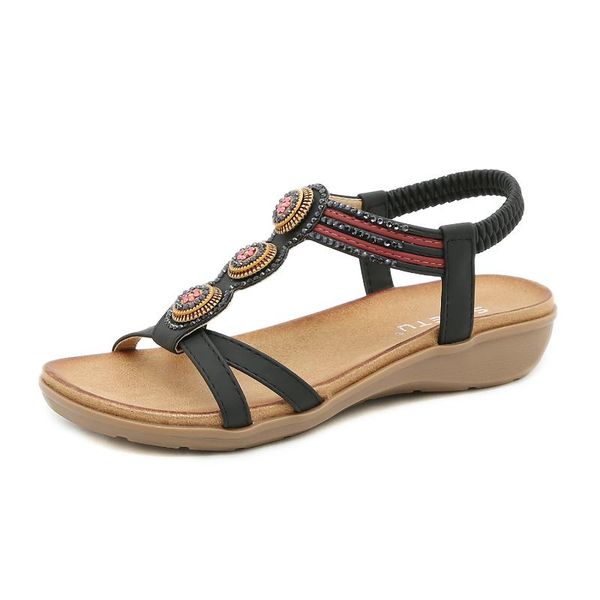 sandals women summer fashion beach shoes ladies slippers casual soft flat bohemian rhinestone beaded elastic band 35-42, Black
sandals women summer fashion beach shoes ladies slippers casual soft flat bohemian rhinestone beaded elastic band 35-42, Black