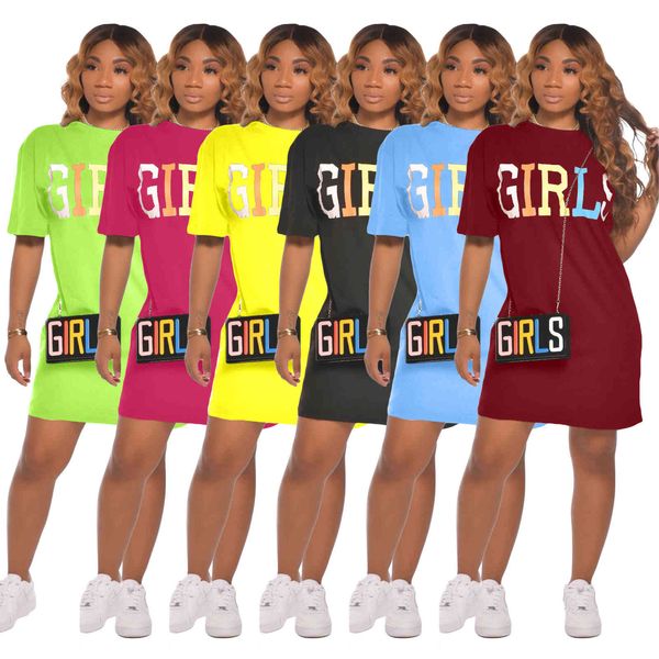 casual dresses selling new fashion solid color letter printed dress 2021 womens short sleeve skirt summer 6 colors round neck, Black;gray
casual dresses selling new fashion solid color letter printed dress 2021 womens short sleeve skirt summer 6 colors round neck, Black;gray