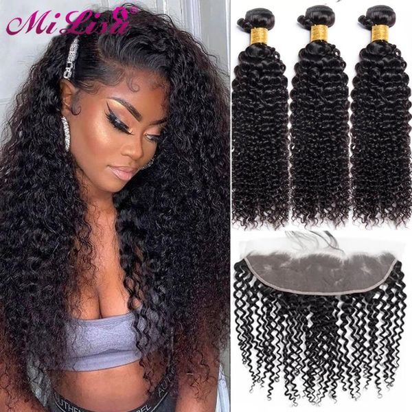 human hair bulks 30 inch kinky curly bundles with lace frontal brazilian extension 3 4 deep remy extensions, Black
human hair bulks 30 inch kinky curly bundles with lace frontal brazilian extension 3 4 deep remy extensions, Black