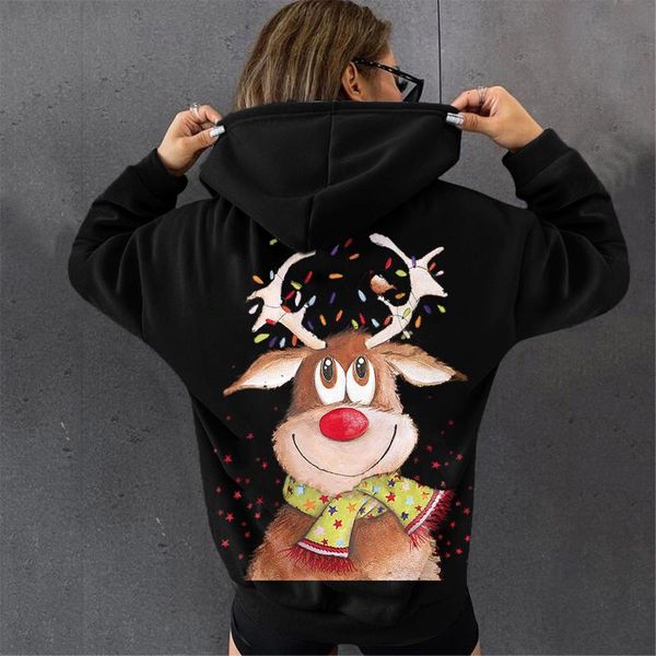 women's hoodies & sweatshirts christmas cartoons elk snowflake printed womens long sleeve casual harajuku korean jumper oversized top, Black
women's hoodies & sweatshirts christmas cartoons elk snowflake printed womens long sleeve casual harajuku korean jumper oversized top, Black