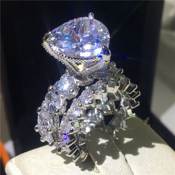 luxury heart cut sona cz ring sets 925 sterling silver engagement wedding band rings for women men vintage party jewelry lj201009, Slivery;golden
luxury heart cut sona cz ring sets 925 sterling silver engagement wedding band rings for women men vintage party jewelry lj201009, Slivery;golden