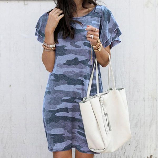 casual dresses summer women dress camouflage printed fashion short sleeve round neck loose comfortable, Black;gray
casual dresses summer women dress camouflage printed fashion short sleeve round neck loose comfortable, Black;gray