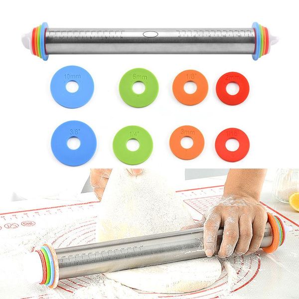 rolling pins & pastry boards adjustable stainless steel+pp pin adjust thickness scale stick kneading tools for dough rouleau pâtisserie acie
rolling pins & pastry boards adjustable stainless steel+pp pin adjust thickness scale stick kneading tools for dough rouleau pâtisserie acie