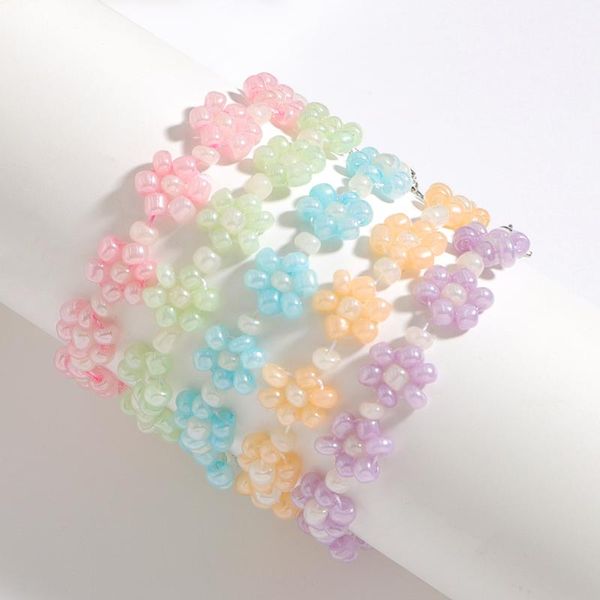 beaded, strands lady korean cute bloom flower bracelets for women child jewelry fashion handmade beaded charm adjustable gifts, Black
beaded, strands lady korean cute bloom flower bracelets for women child jewelry fashion handmade beaded charm adjustable gifts, Black