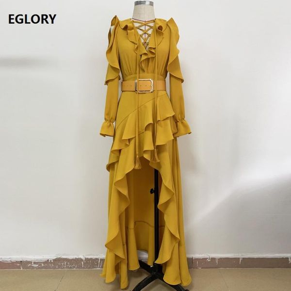 casual dresses floor length dress 2021 autumn evening club women cross string ruffle patchwork asymmetrical long maxi, Black;gray
casual dresses floor length dress 2021 autumn evening club women cross string ruffle patchwork asymmetrical long maxi, Black;gray