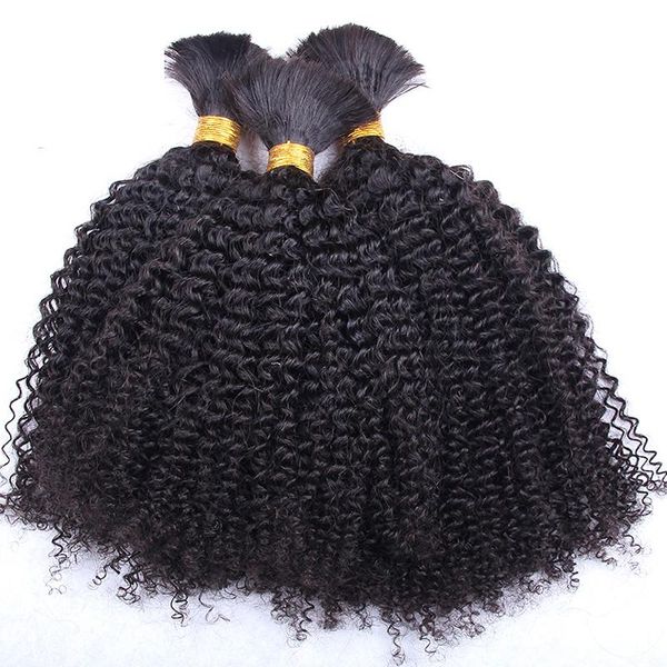 human hair bulks mongolian afro kinky curly 1/3 bundles braiding bulk no weft long remy extensions, Black
human hair bulks mongolian afro kinky curly 1/3 bundles braiding bulk no weft long remy extensions, Black