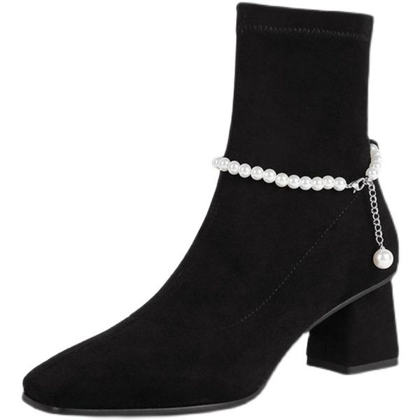boots shoes for women 2021 autumn winter temperament all-match square toe side zipper suede med heel lady mid ankle elegant, Black
boots shoes for women 2021 autumn winter temperament all-match square toe side zipper suede med heel lady mid ankle elegant, Black