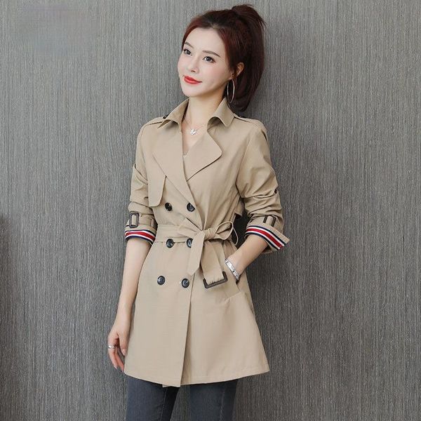 women's trench coats spring autumn korean fashion classic solid color women coat khaki double breasted windbreaker 2021 y968, Tan;black
women's trench coats spring autumn korean fashion classic solid color women coat khaki double breasted windbreaker 2021 y968, Tan;black