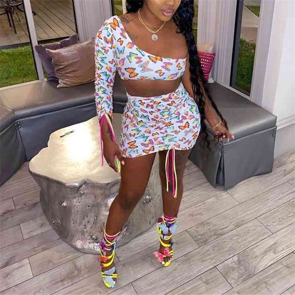 club party streetwear drawstring 2 pcs matching sets one shoulder crop + mini skirt ladies outfits 210517, White
club party streetwear drawstring 2 pcs matching sets one shoulder crop + mini skirt ladies outfits 210517, White
