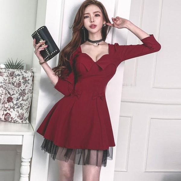 spring women v-neck party dress 3/4 sleeve mesh patchwork bodycon elegant slim mini female vestidos casual dresses, Black;gray
spring women v-neck party dress 3/4 sleeve mesh patchwork bodycon elegant slim mini female vestidos casual dresses, Black;gray