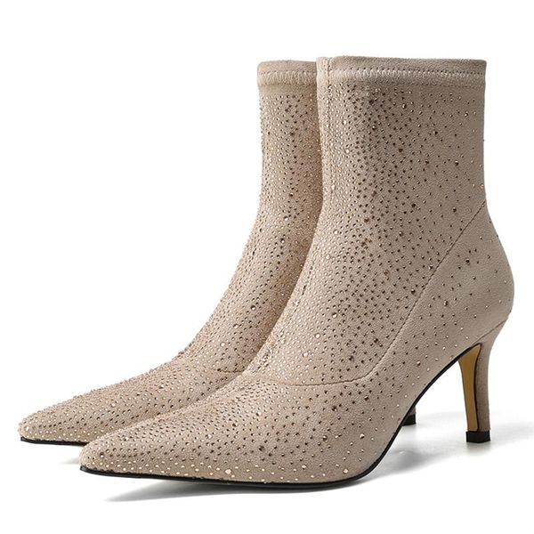 boots fashion wild women ankle pointed toe female shoes slip-on high heels bling crystal ladies thin, Black
boots fashion wild women ankle pointed toe female shoes slip-on high heels bling crystal ladies thin, Black