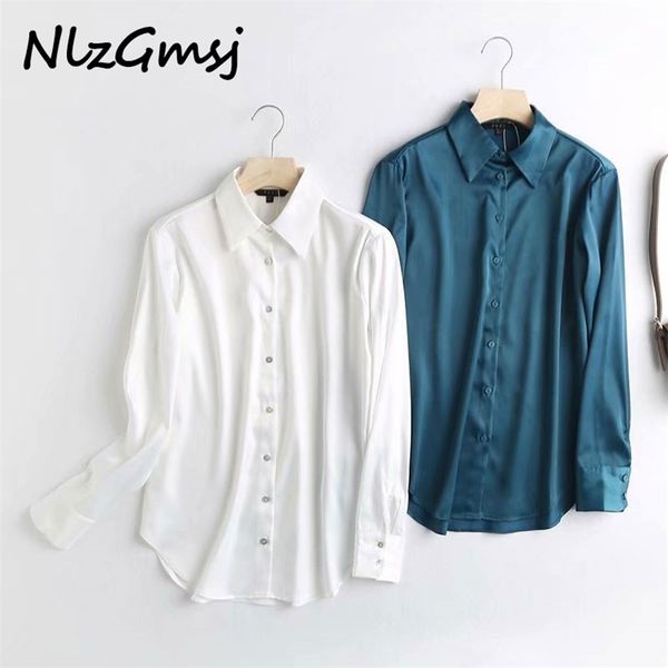 nlzgmsj women solid satin shirts long sleeve turn down collar elegant office ladies blouses 210628, White
nlzgmsj women solid satin shirts long sleeve turn down collar elegant office ladies blouses 210628, White