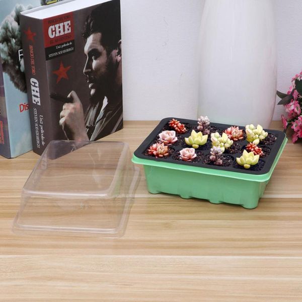 pcs 18x14x6cm tray sprout plate 12-cells nursery pots with transparent lids box for gardening bonsai (green) planters &
pcs 18x14x6cm tray sprout plate 12-cells nursery pots with transparent lids box for gardening bonsai (green) planters &