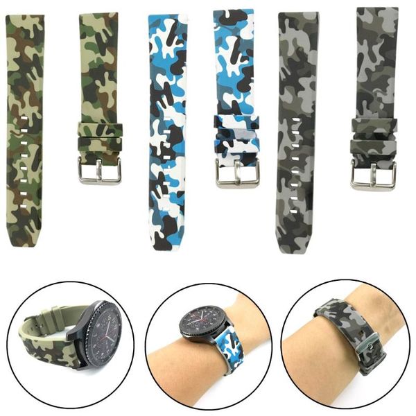 watch bands camouflage silicone strap for samsung gear s3 classic/frontier band with 22mm width pulseira bracelet galaxy 46mm, Black;brown
watch bands camouflage silicone strap for samsung gear s3 classic/frontier band with 22mm width pulseira bracelet galaxy 46mm, Black;brown
