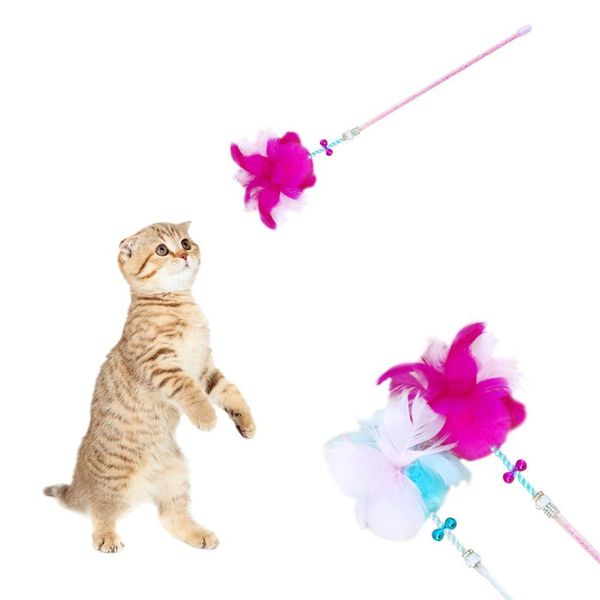 funny cat teaser toy with bell feather wand stick pet kitten play interactive toys aia99
funny cat teaser toy with bell feather wand stick pet kitten play interactive toys aia99