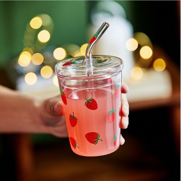 wine glasses strawberry transparent glass water cup with straw lid lovely sweet milk juice cups breakfast home office bottle
wine glasses strawberry transparent glass water cup with straw lid lovely sweet milk juice cups breakfast home office bottle