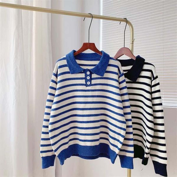 women's sweaters dayifun women sweater striped turn-down collar pullover knitted preppy style casual loose contrast color jumper long s, White;black
women's sweaters dayifun women sweater striped turn-down collar pullover knitted preppy style casual loose contrast color jumper long s, White;black