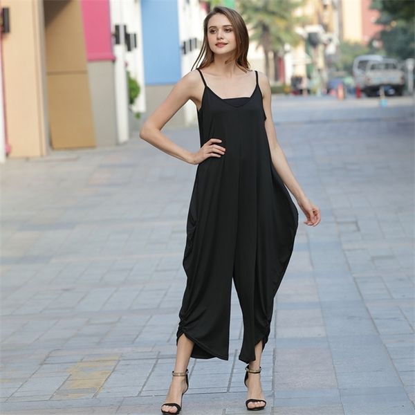 women casual sleeveless deep v neck jumpsuit plus size summer spaghetti strap rompers, Black;white
women casual sleeveless deep v neck jumpsuit plus size summer spaghetti strap rompers, Black;white