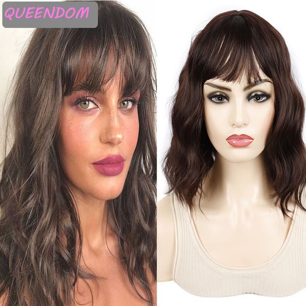 brown short wavy bob wig 12 natural wave synthetic wigs with bangs heat resistant shoulder length lolita cosplay wig for women, Black
brown short wavy bob wig 12 natural wave synthetic wigs with bangs heat resistant shoulder length lolita cosplay wig for women, Black