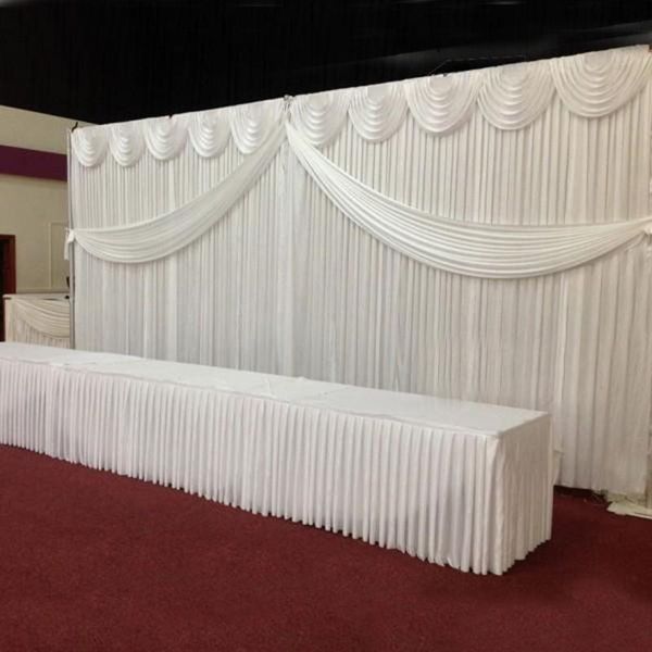 party decoration 3m x 6m white color wedding backdrop stage curtain with beautiful drapes swags
party decoration 3m x 6m white color wedding backdrop stage curtain with beautiful drapes swags