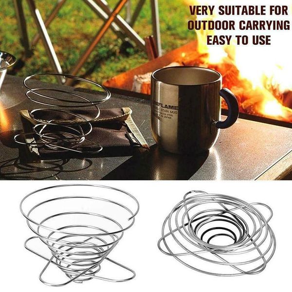 coffee filters 1pc filter holder portable foldable stainless steel funnel reusable tea infuser for household accessories
coffee filters 1pc filter holder portable foldable stainless steel funnel reusable tea infuser for household accessories