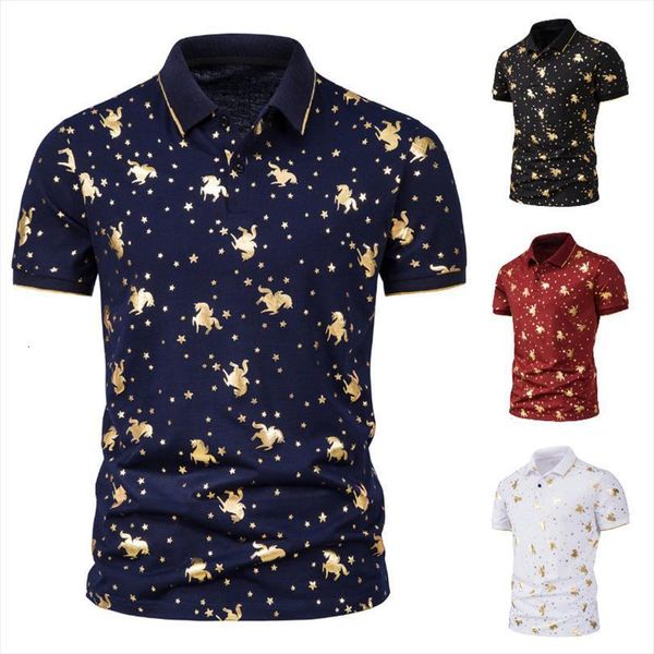 summer gold mens polos print lapel slim shape business casual short sleeves polo shirt, White;black
summer gold mens polos print lapel slim shape business casual short sleeves polo shirt, White;black