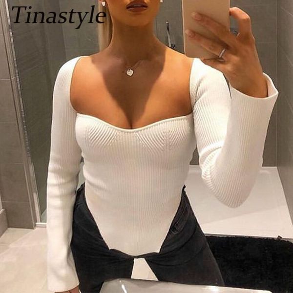tinastyle white knitted strapless woman sweaters long sleeve short pullover women casual cropped sweater robe pull femme women's, White;black
tinastyle white knitted strapless woman sweaters long sleeve short pullover women casual cropped sweater robe pull femme women's, White;black