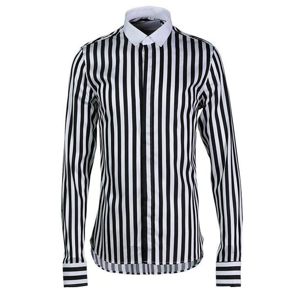 men's casual shirts classic striped mens fashion trend long sleeve dress shirt camisa masculina slim fit 4xl, White;black
men's casual shirts classic striped mens fashion trend long sleeve dress shirt camisa masculina slim fit 4xl, White;black
