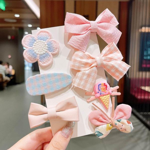 hair accessories 7pcs women korean colorful bow butterfly flower ice cream cones shaped clips girls' y2k fashion hairpin, Slivery;white
hair accessories 7pcs women korean colorful bow butterfly flower ice cream cones shaped clips girls' y2k fashion hairpin, Slivery;white