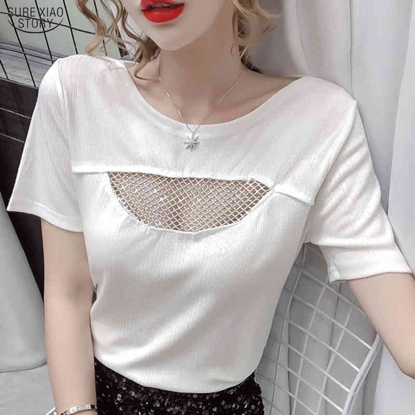 office lady solid mesh slim women shirts ladies pullover summer cotton hollow out short sleeve women's blouse 9812 210415, White
office lady solid mesh slim women shirts ladies pullover summer cotton hollow out short sleeve women's blouse 9812 210415, White