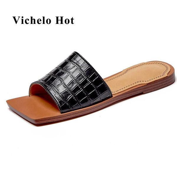 vichelo summer genuine leather square toe low heels mules simple style vintage handmade slip on outside slipper shoes l20 slippers, Black
vichelo summer genuine leather square toe low heels mules simple style vintage handmade slip on outside slipper shoes l20 slippers, Black