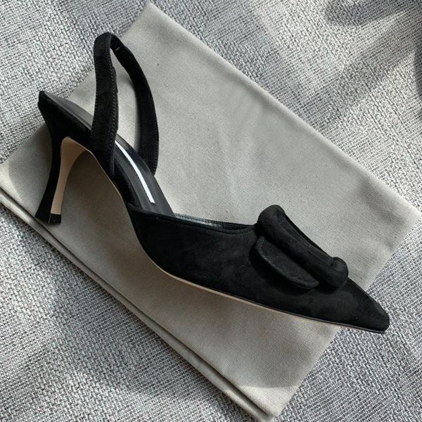 pointed toe heeled sandals woman runway high heels quality sheepskin back strap dress gown, Black
pointed toe heeled sandals woman runway high heels quality sheepskin back strap dress gown, Black