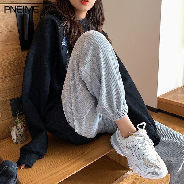 women's pants & capris spring corduroy gray sweatpants simple high-waist wide-leg loose-fitting harem casual, Black;white
women's pants & capris spring corduroy gray sweatpants simple high-waist wide-leg loose-fitting harem casual, Black;white