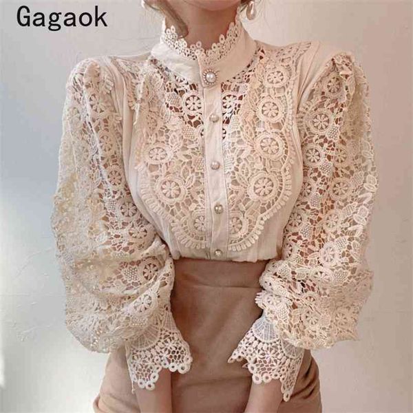 vintage korean lace court style shirts spring autumn solid stand button loose chic wild and blouses k3994 210531, White
vintage korean lace court style shirts spring autumn solid stand button loose chic wild and blouses k3994 210531, White