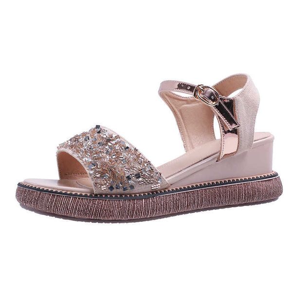summer fashion korean style women wear open toe slope heel breathable single shoe women's sandals summer shoes 210611, Black
summer fashion korean style women wear open toe slope heel breathable single shoe women's sandals summer shoes 210611, Black