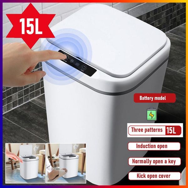 waste bins 15l intelligent trash can automatic sensor dustbin smart electric bin home rubbish for kitchen bathroom garbage
waste bins 15l intelligent trash can automatic sensor dustbin smart electric bin home rubbish for kitchen bathroom garbage